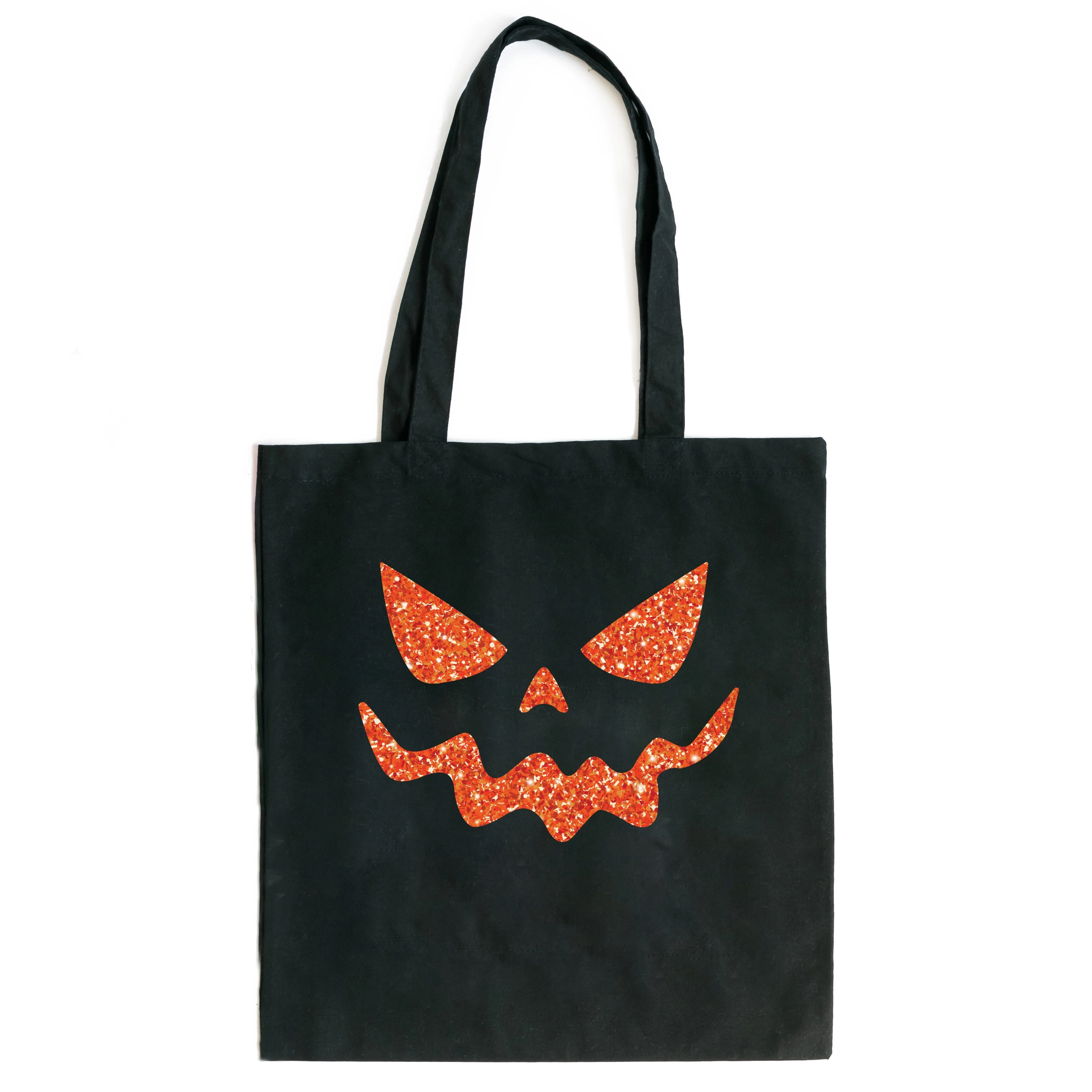 Simply Sage Market - Canvas Tote - Pumpkin Face Glitter