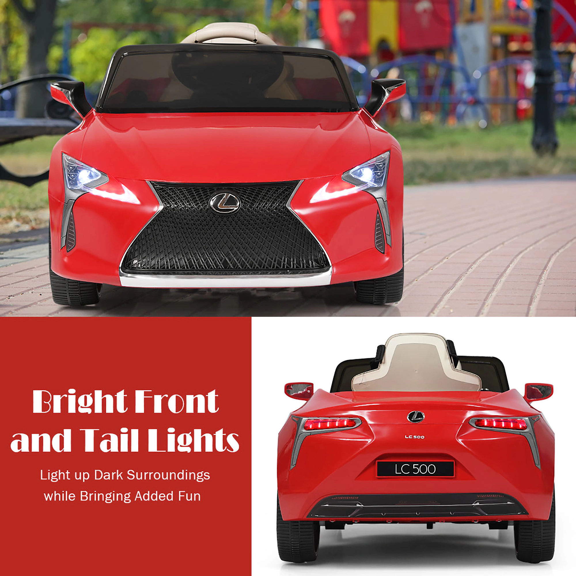 Costway 12V Kids Ride on Car Lexus LC500 Licensed Remote Control Electric Vehicle