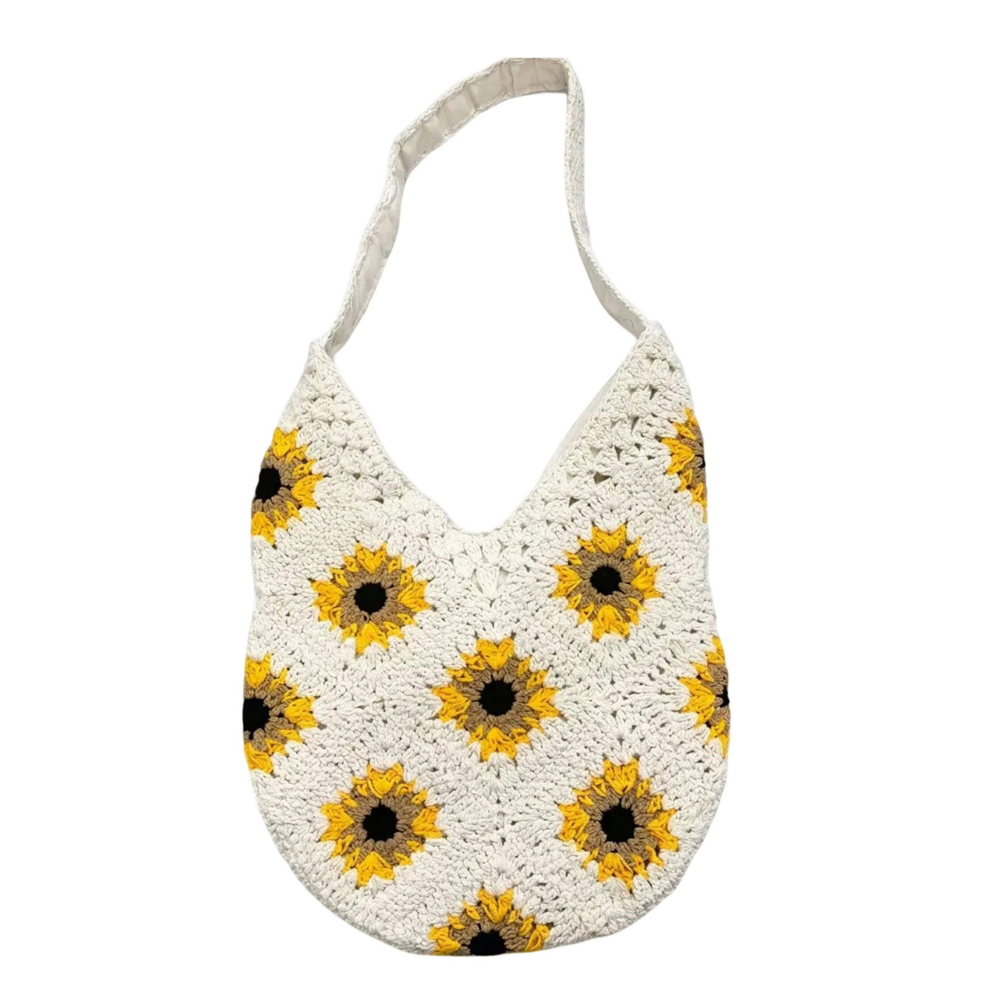 Alilang Women's Sunflower Crochet Shoulder Tote Bag Large Capacity Handbag