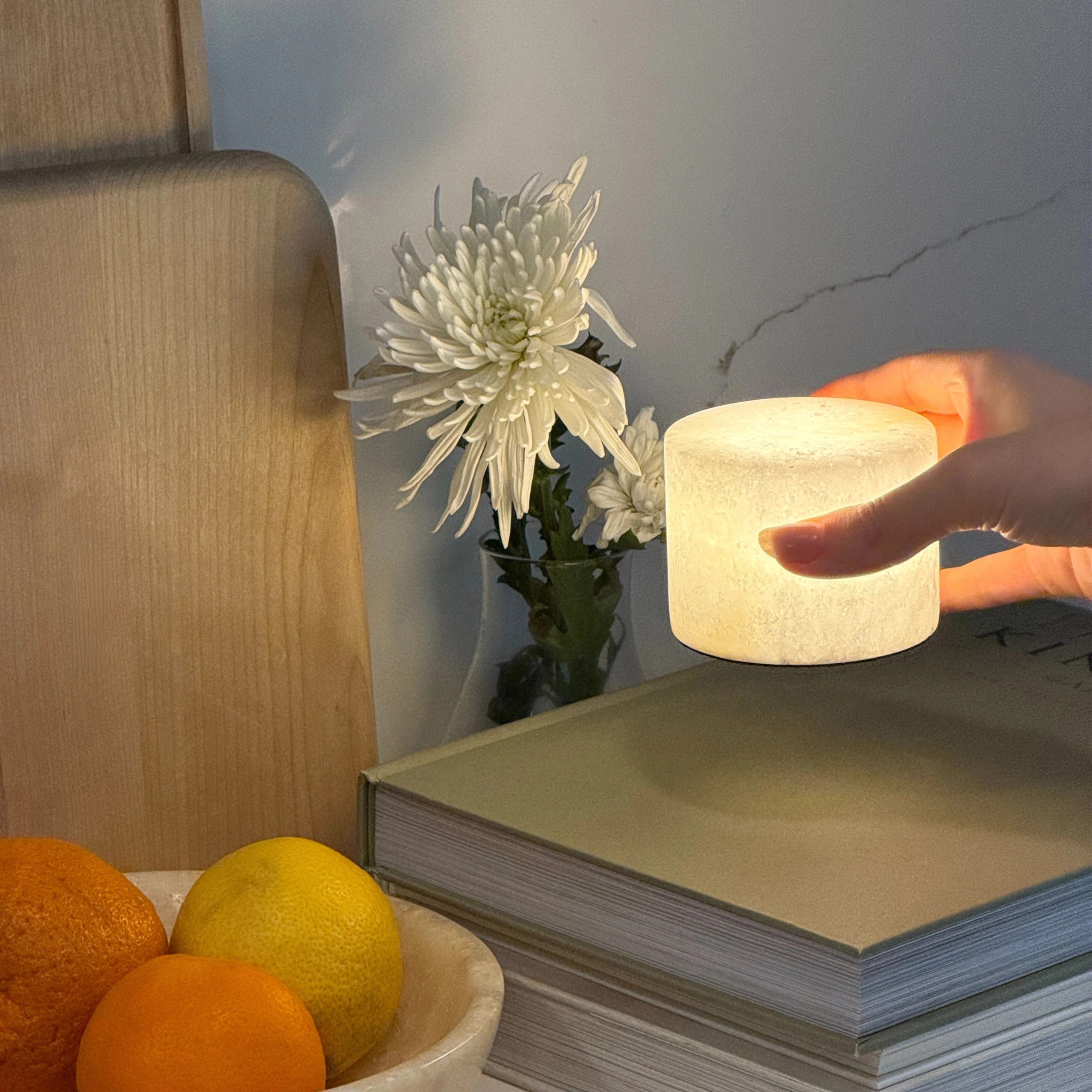 Brightech Rhea Alabaster Portable Table Lamp