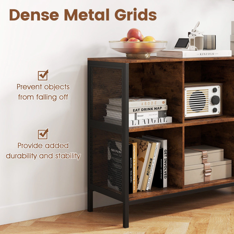 Hivvago Horizontal Cube Bookcase with Six Storage Cubbies