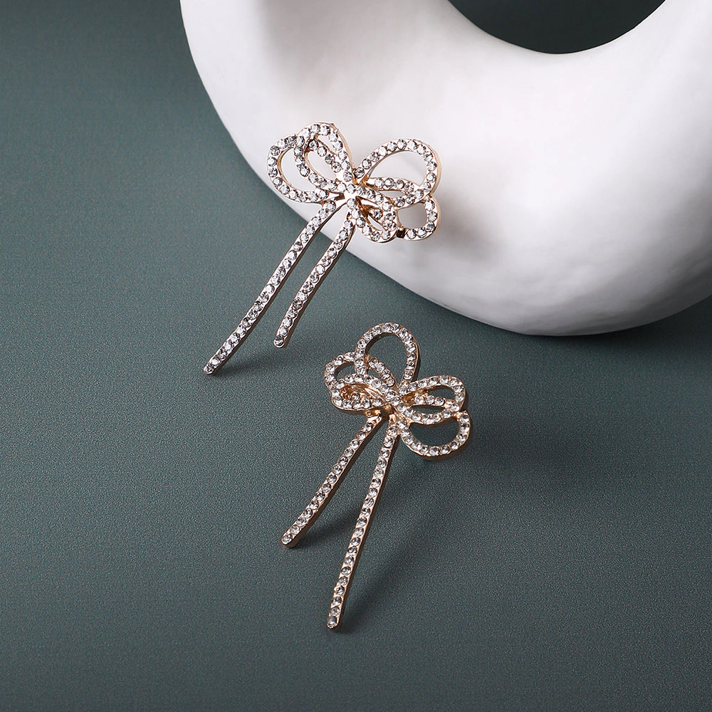SOHI Women's Bow Drop Earrings - Chalice Silver