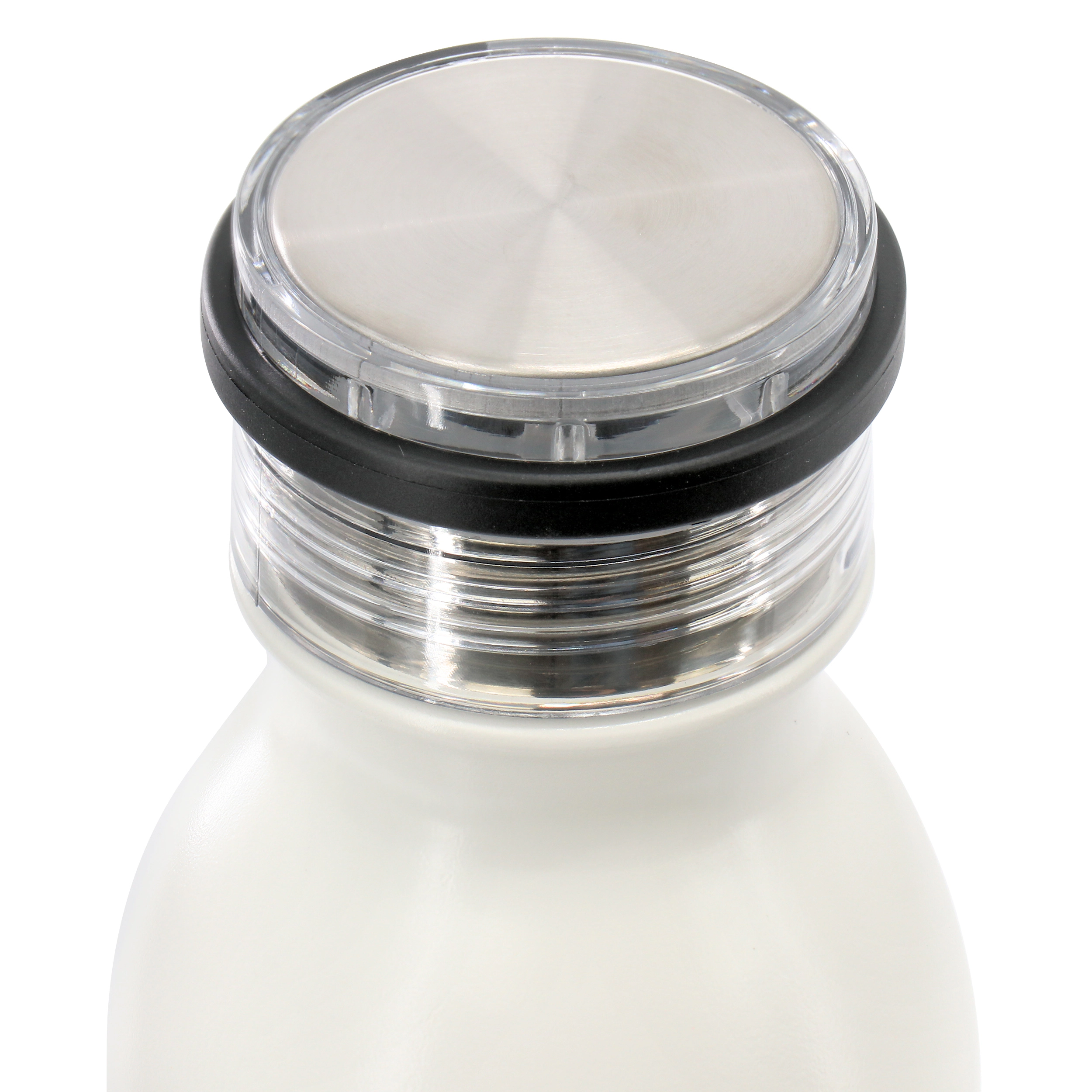 Gibson Home Marina 20oz Stainless Steel Thermal Bottle with Acrylic Lid in Cream