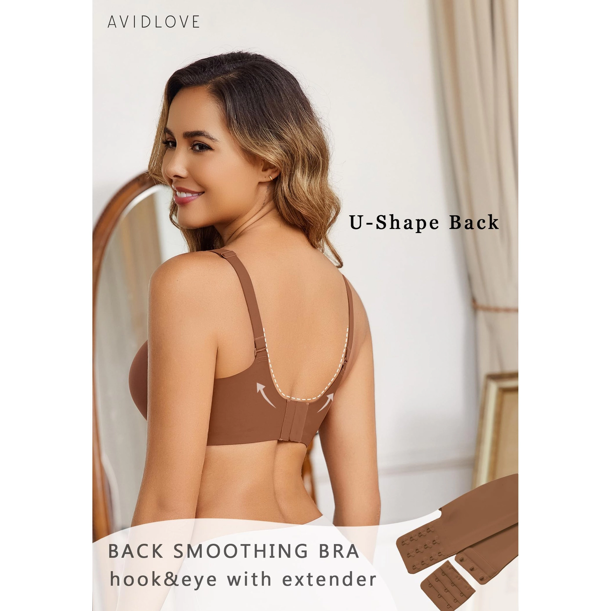 Avidlove Women's Seamless Wireless Padded Bralette