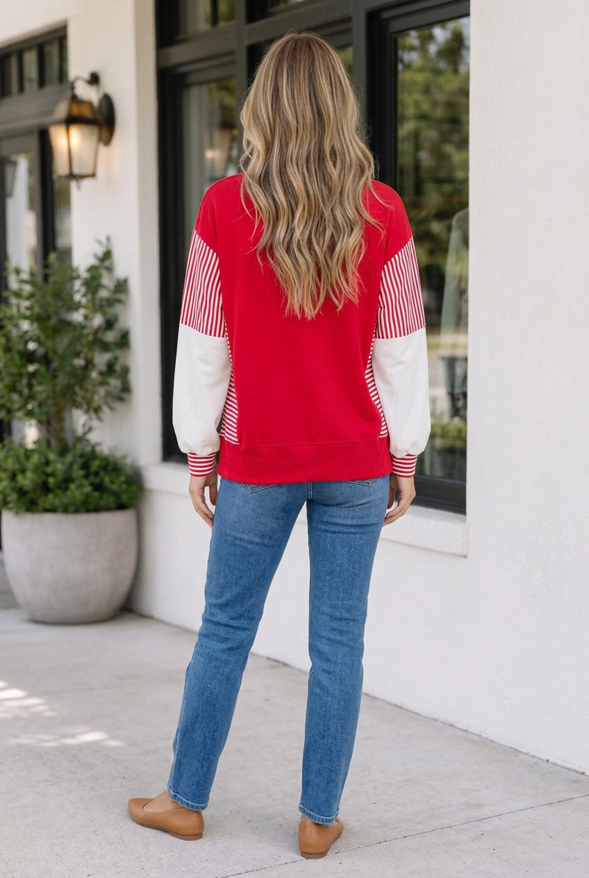 Threaded Pear Melany Game Day Graphic Pullover