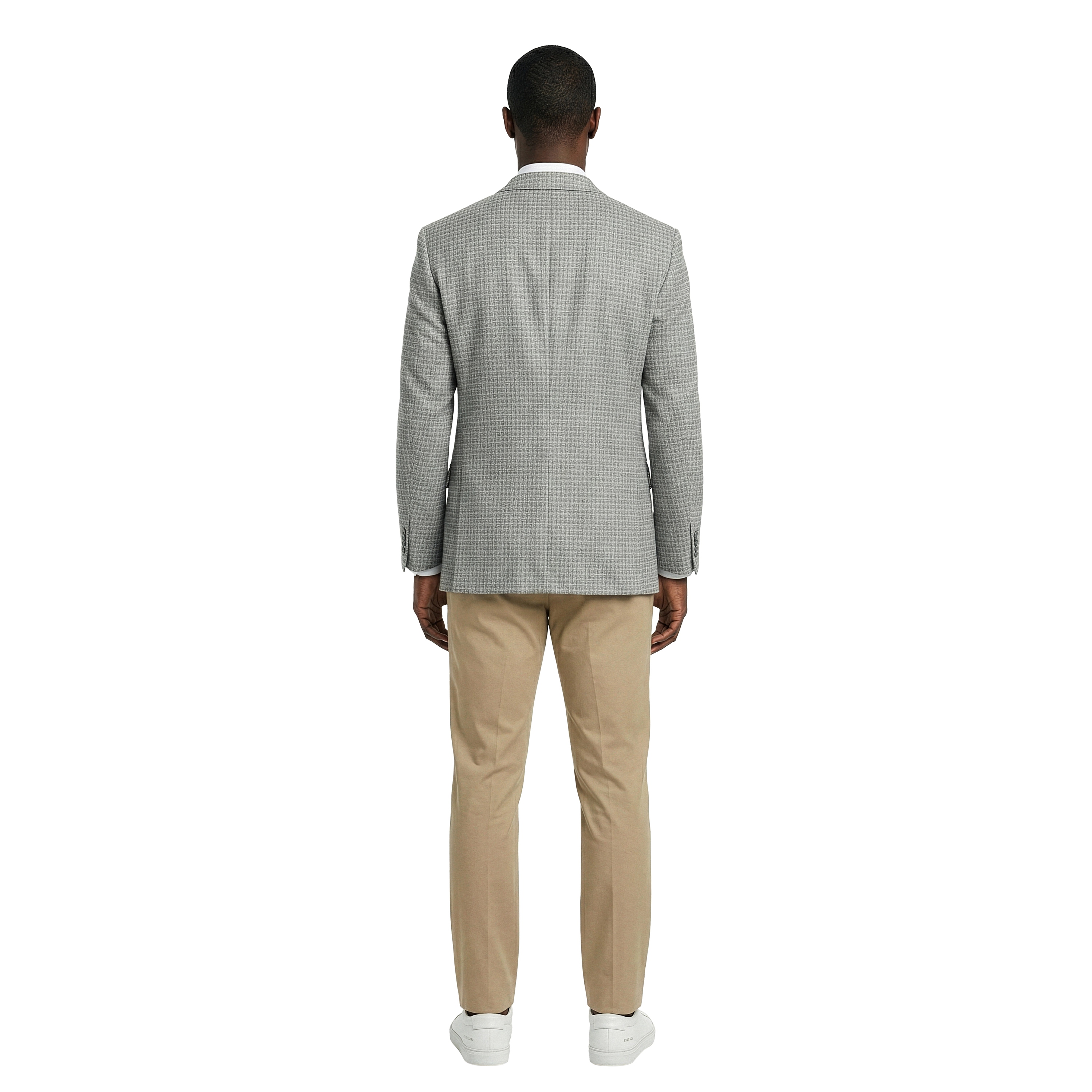ZeGarie Men's Regular Fit Micro Textured Windowpane Sport Coat