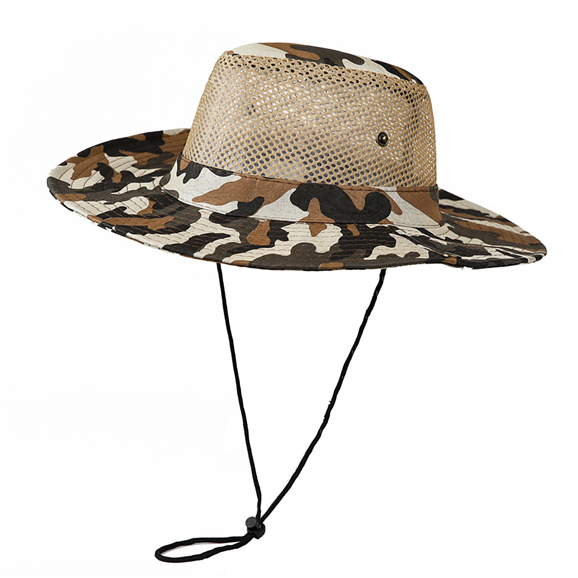 Anna-Kaci Women's Wide Brim Mesh Sun Hat Lightweight Breathable Outdoor Fishing Hiking Safari Hat, Multicolored
