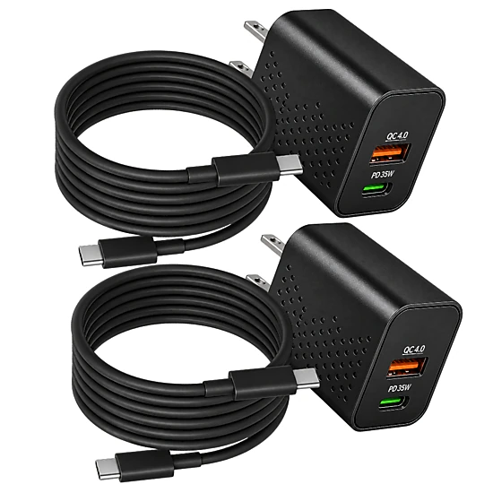 Qixxronics 2-Pack USB-C Charging Cable 6ftand USBC Fast Charger 35W for Samsung Galaxy S26 S24 S25 S22 S23, Z Flip 7 6 5 Z Fold 5 4