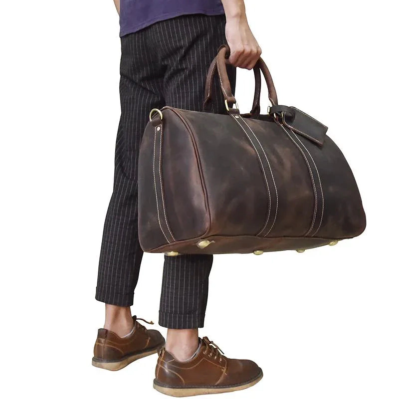 Steel Horse Leather Unisex The Bjarke Weekender | Handcrafted Duffle Bag