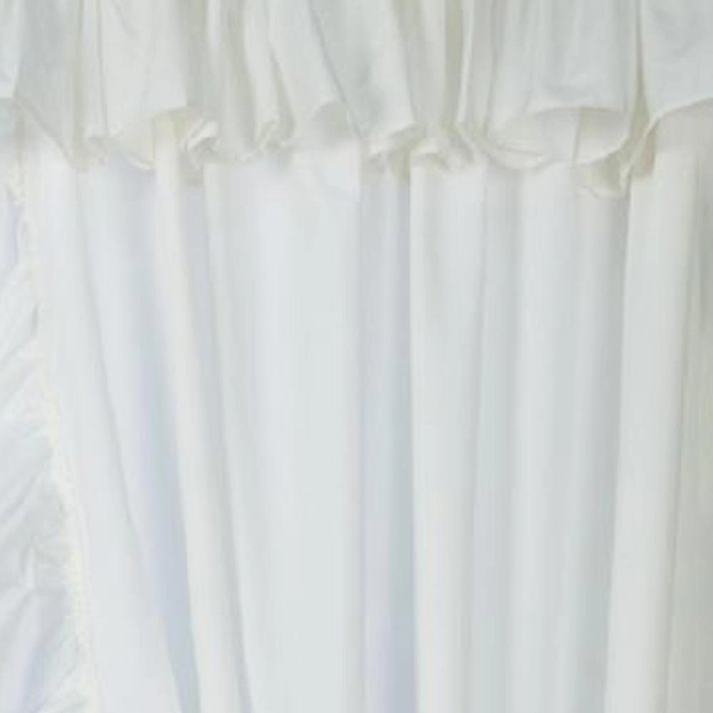 Ellis Curtain 2-Piece Ruffled Priscilla Window Curtain Panel Pair with ties