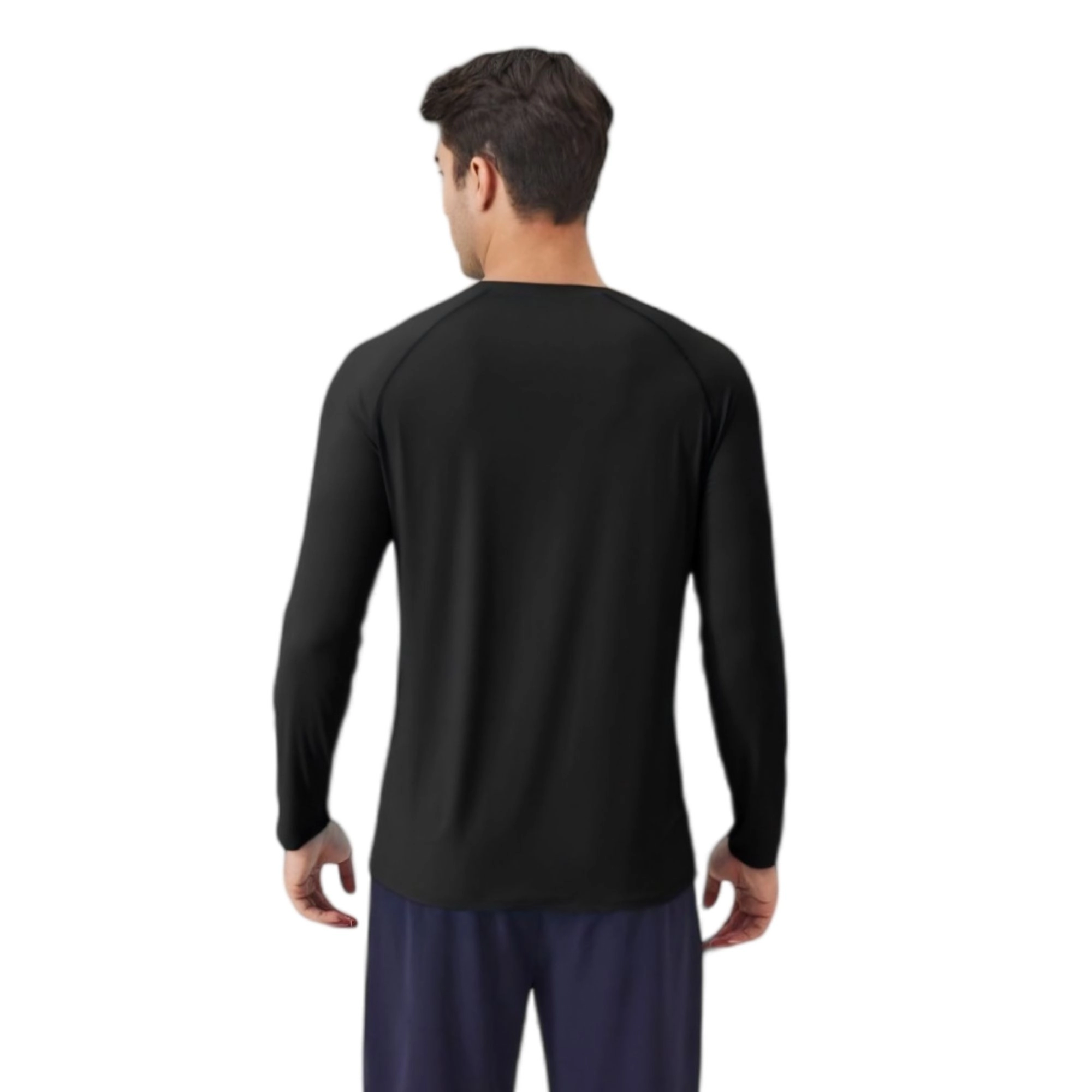 Anna-Kaci Men's Long Sleeve Performance Shirt with Raglan Sleeves and Lightweight Stretch Fabric