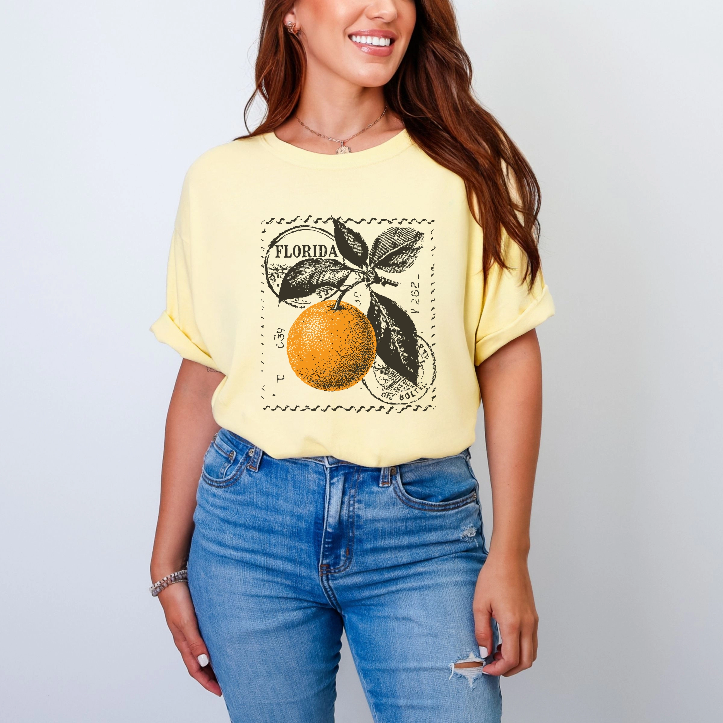 Simply Sage Market - Florida Orange Women's Garment Dyed Graphic T-Shirt