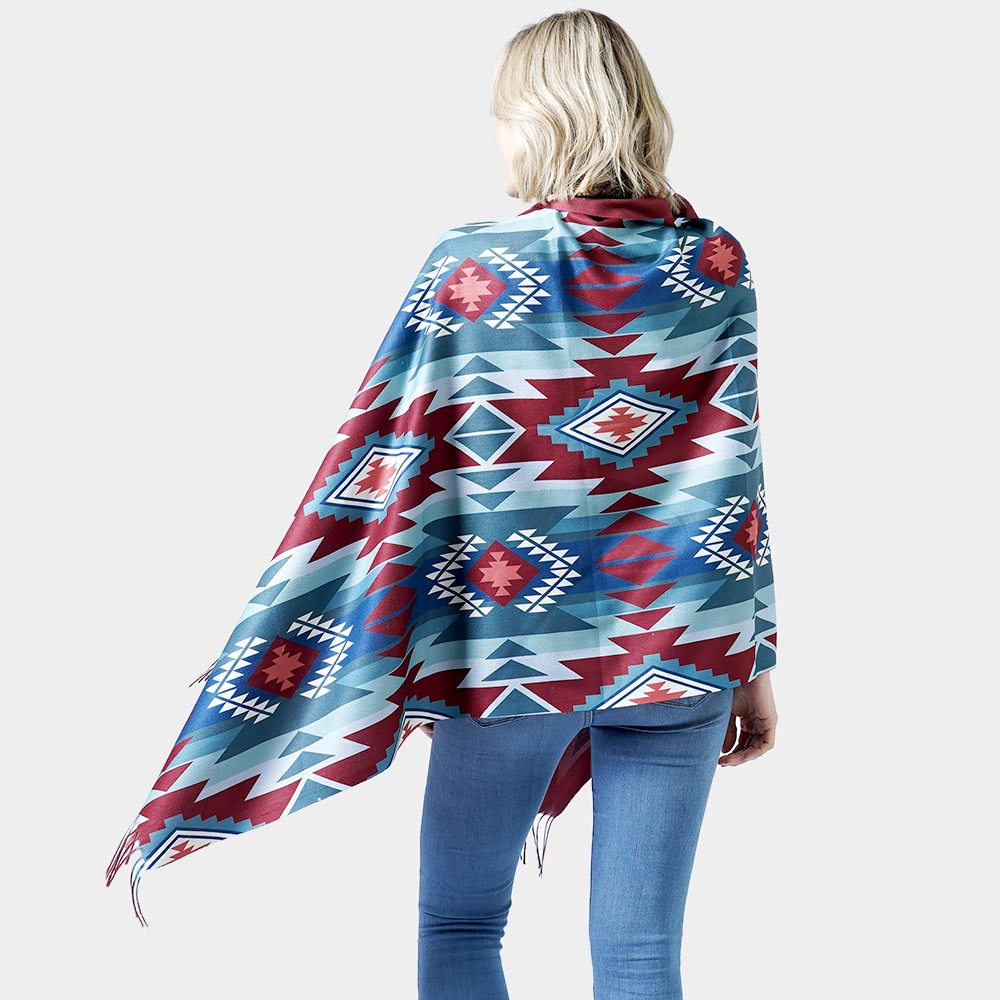 TRUEDAMES Women Western Doublesided Shawl/Poncho