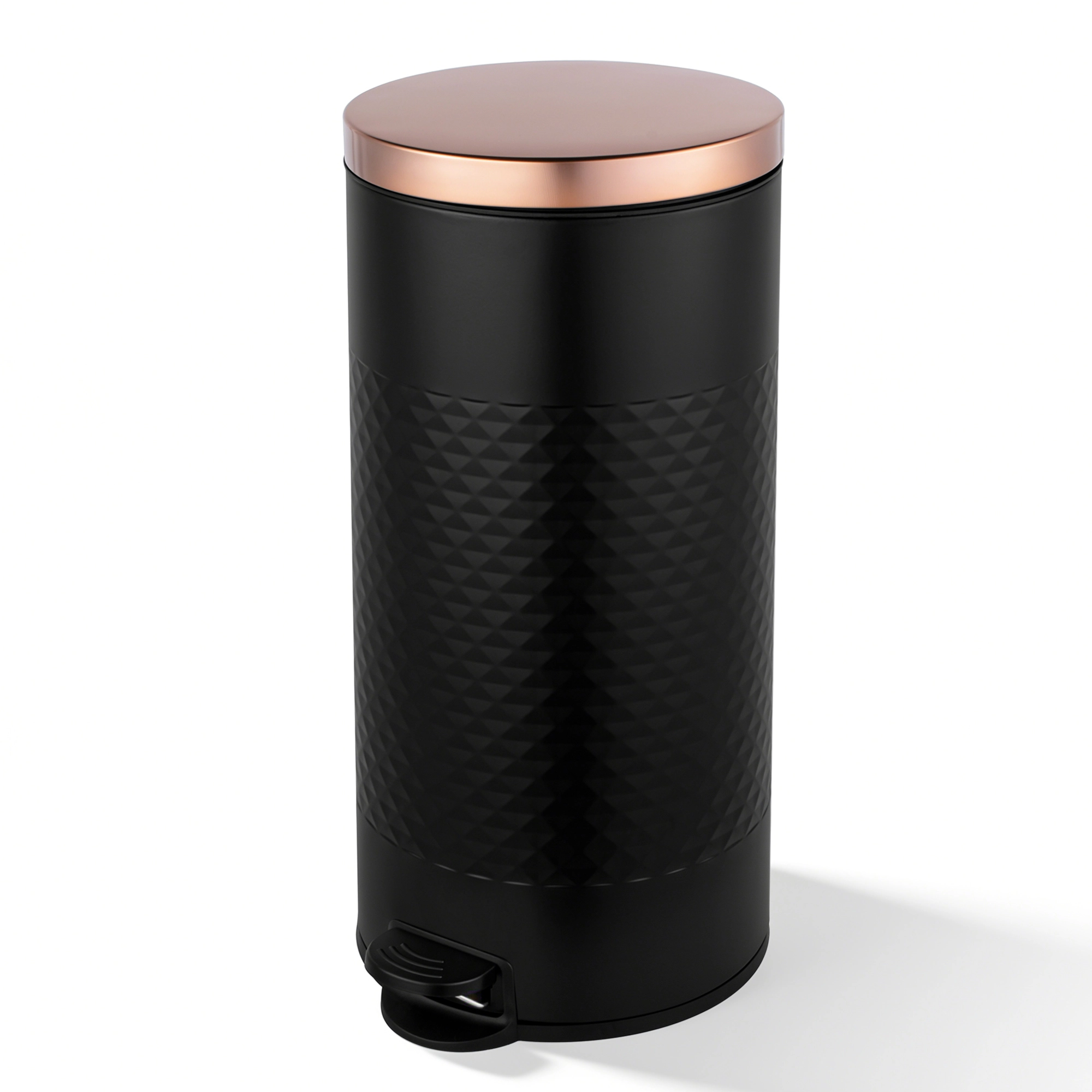 Innovaze 8 Gal./30 Liter Round Shape Step-on Trash Can with Diamond Body Design for Kitchen