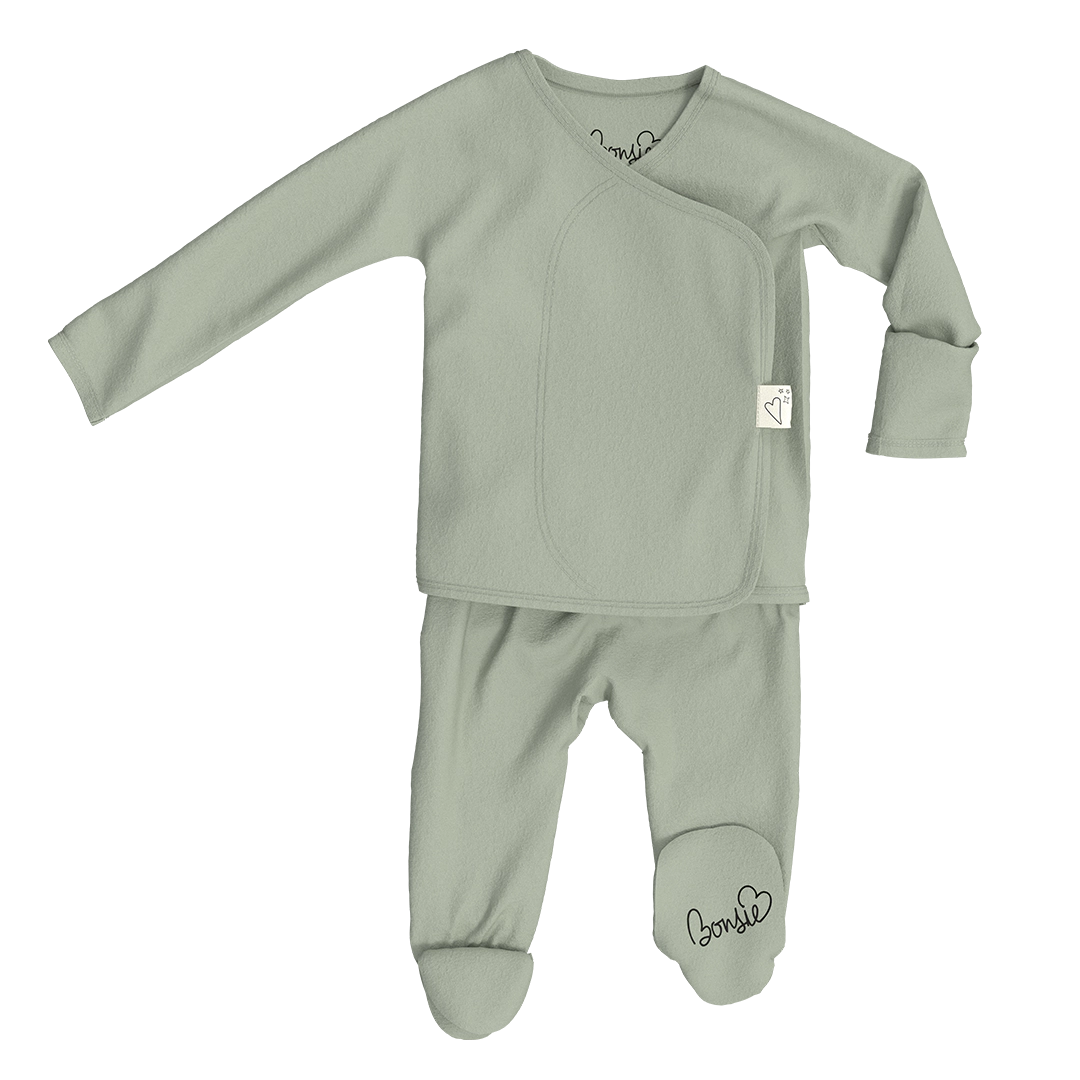 Bonsie Footie Avocado - Skin-to-Skin Baby One-Piece