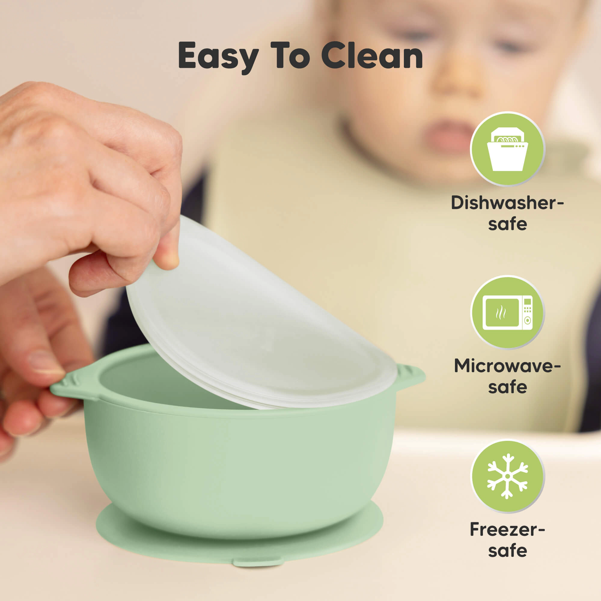KeaBabies 2-Pack Prep Silicone Suction Bowls