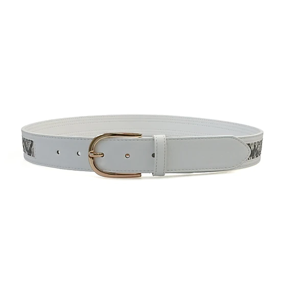 AGP PARIS White Dual Snake Print Women's Belt, Color: White - JCPenney