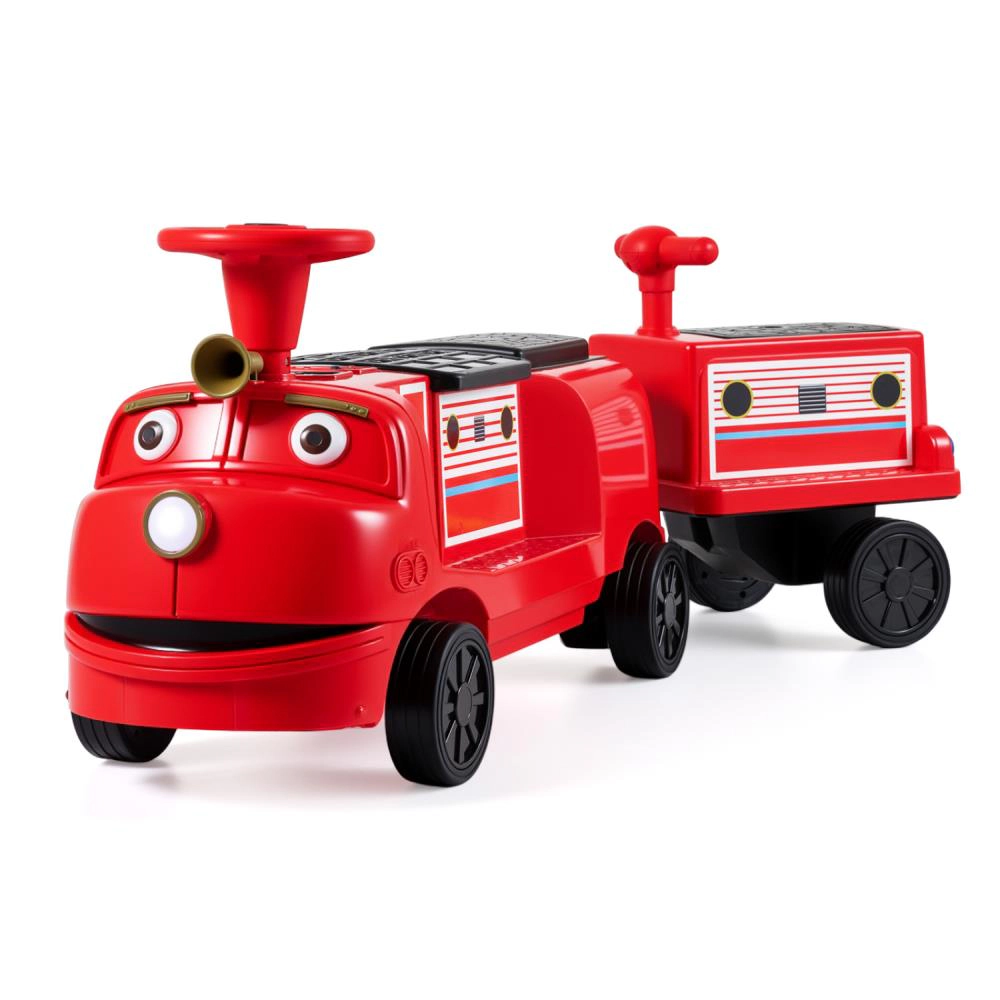 Hivvago 12V Kids Ride on Train 3-Seater with Detachable Carriage Licensed Chuggington