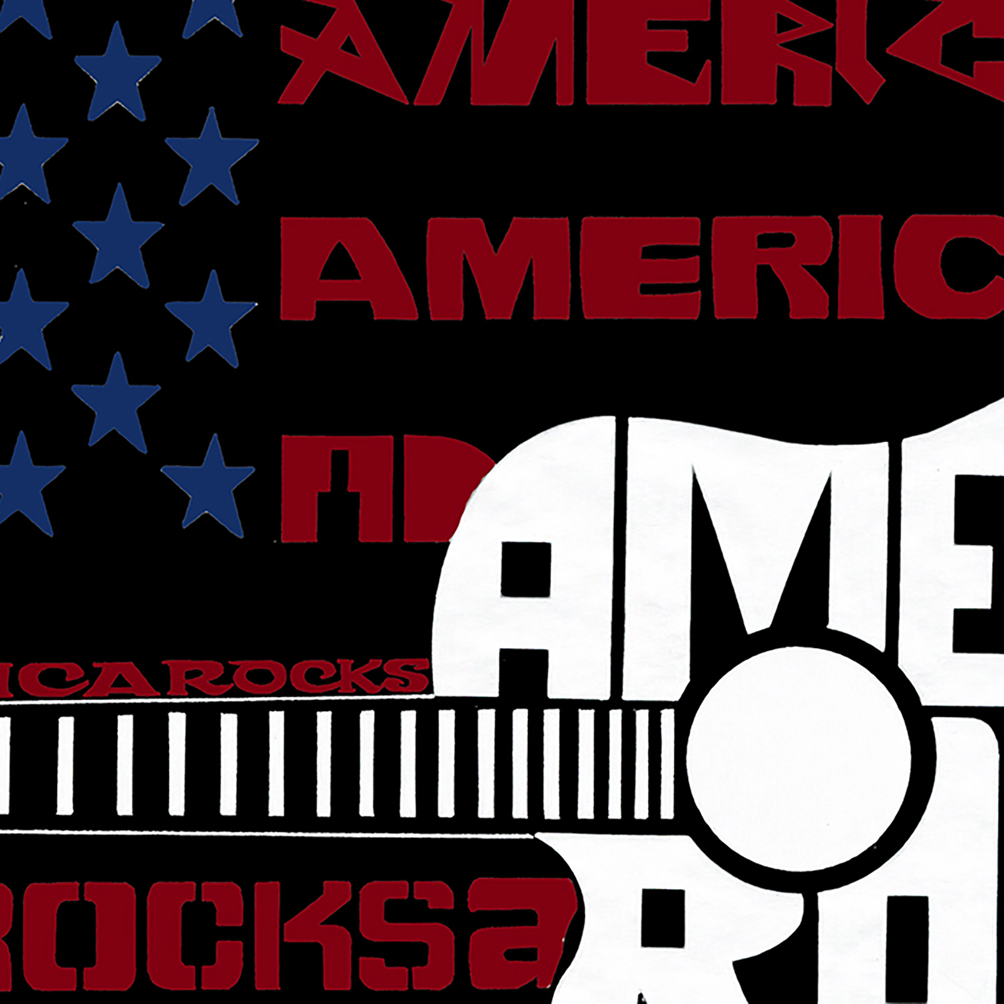LA Pop Art Men's T-Shirt - America Rocks, Patriotic Graphic Tee