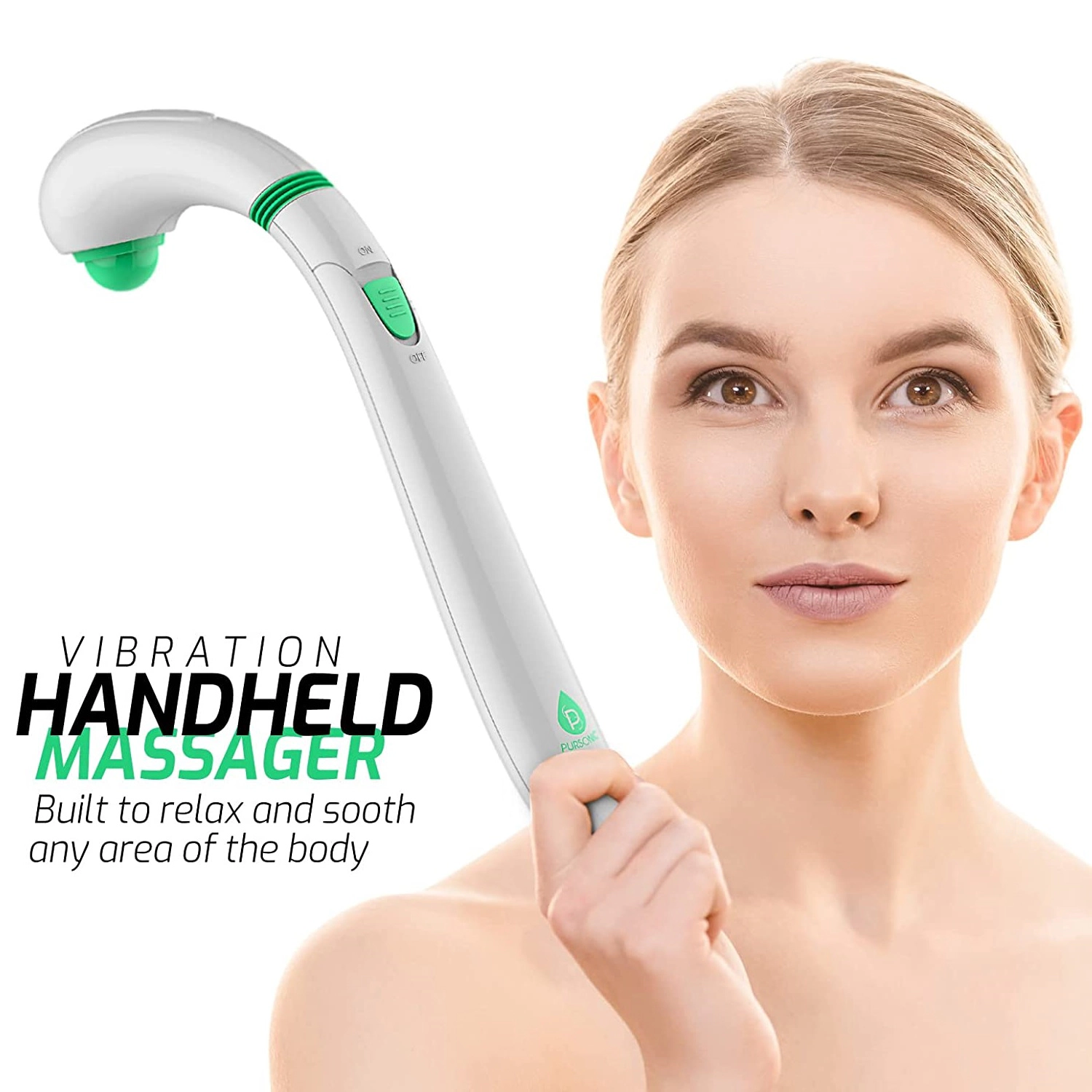 Pursonic Unisex Portable Muscle Relief & Relaxation Massager Handheld Massager