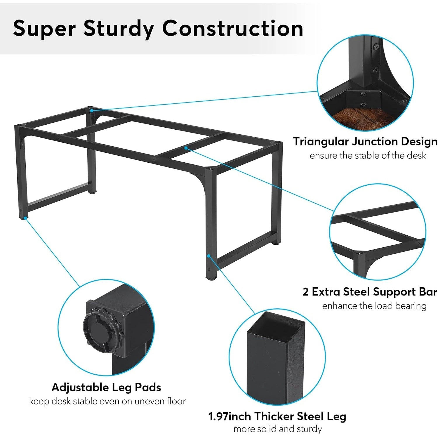 Tribesigns Farmhouse Executive Desk for Home Office and Workspaces