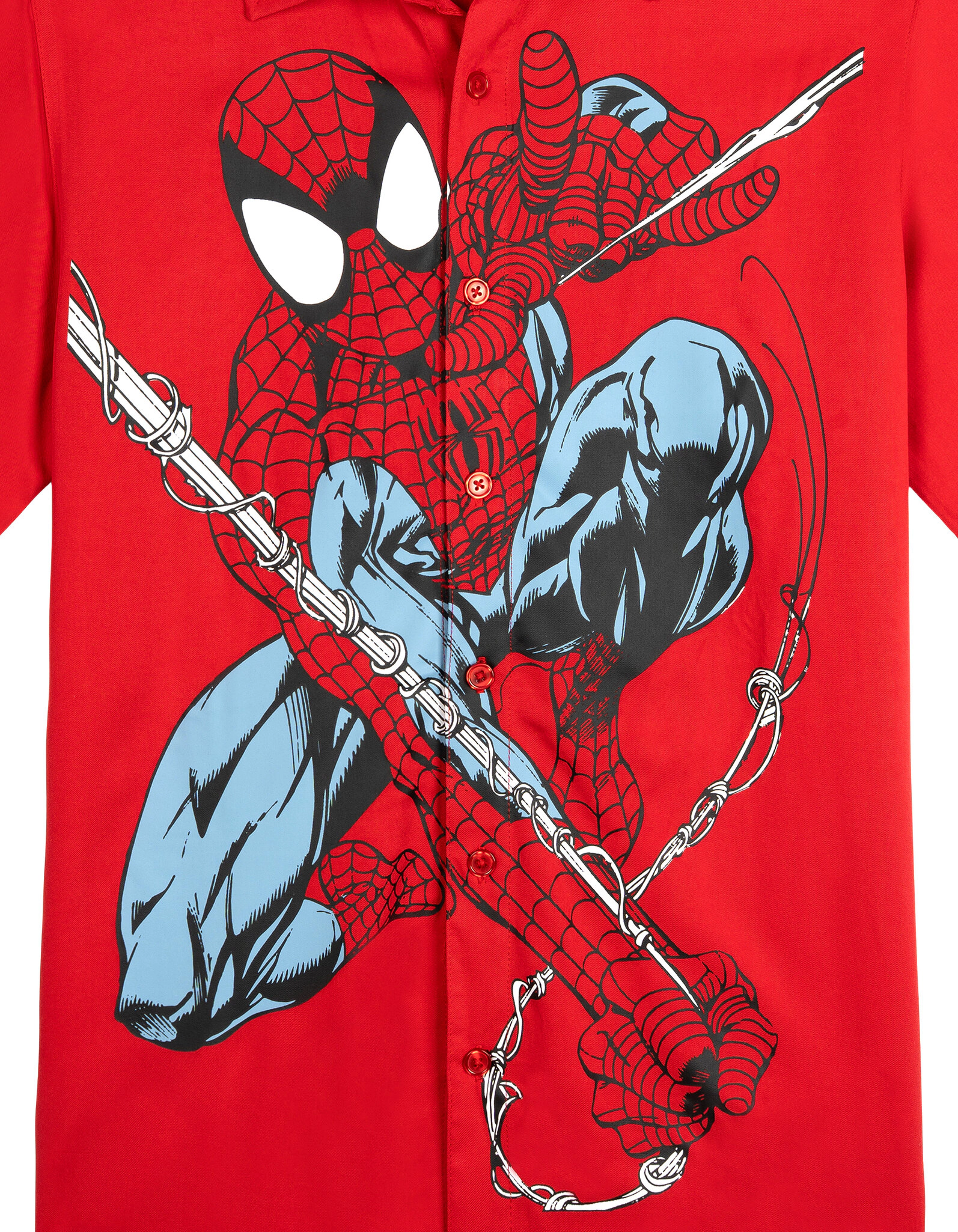 Marvel Spider-Man Matching Family Hawaiian Short Sleeve Button Down Shirt