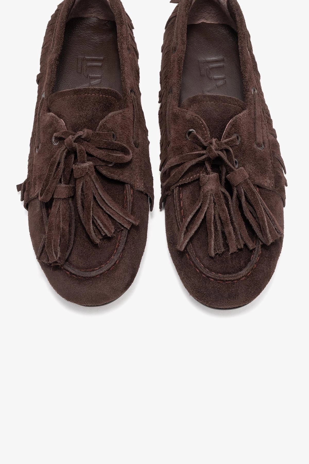 Forever & Always Womens Fenora Leather Tassel Loafers