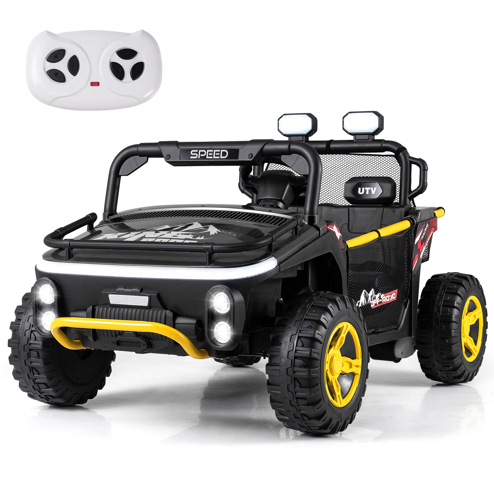 LJG 24V Ride on Toy for Kids 2 Seater Truck Car with Horn Music Story