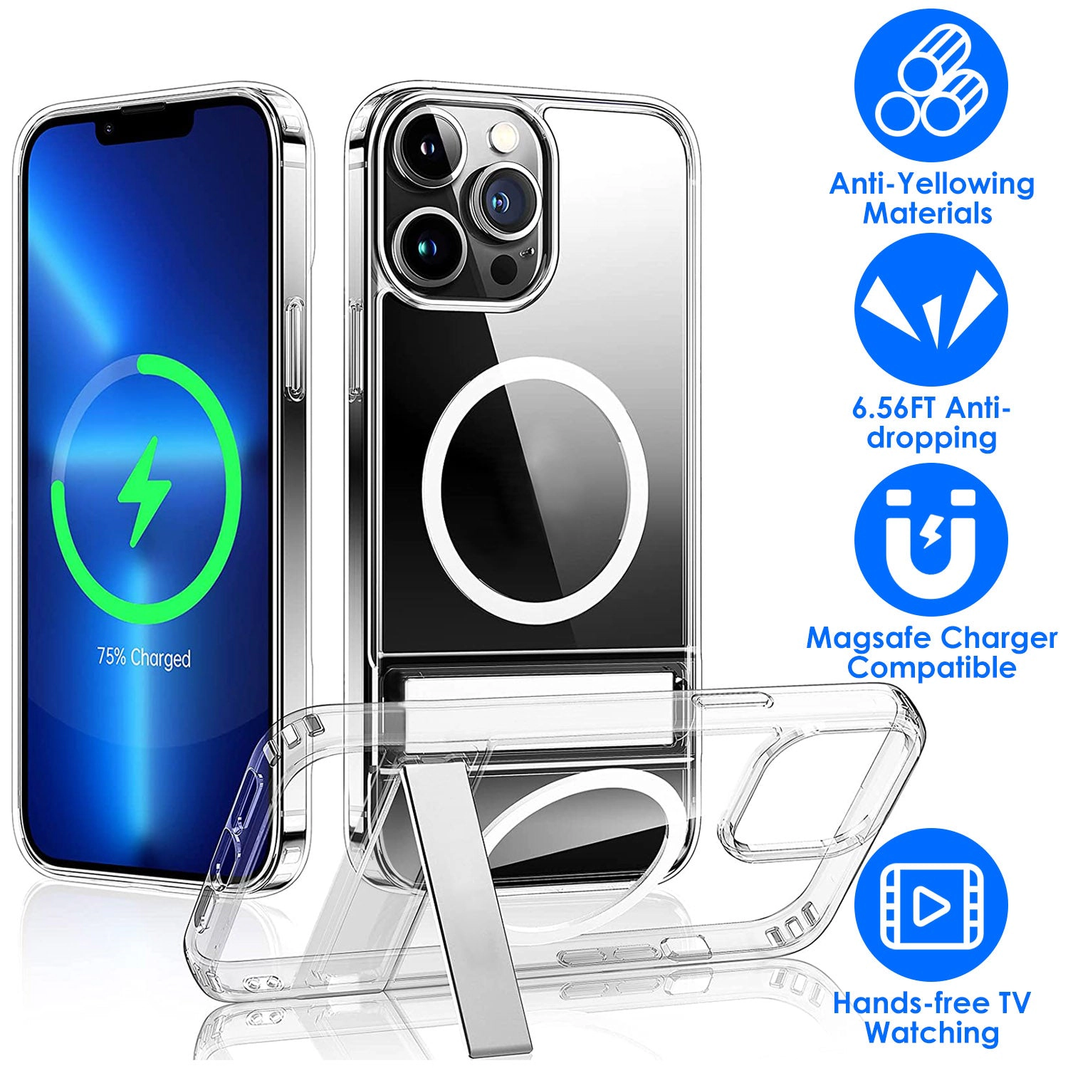 GBruno Magnetic Kickstand Clear Phone Case