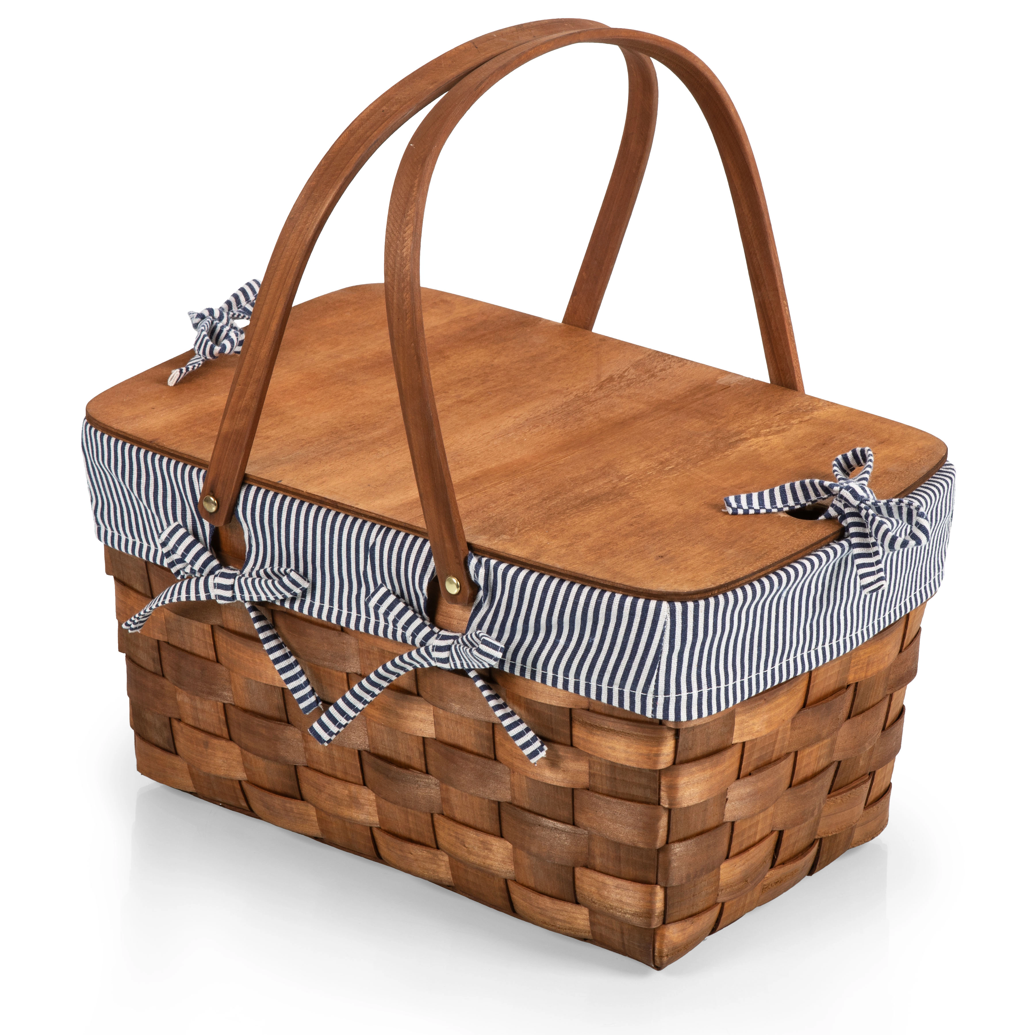 Picnic TIME Kansas Handwoven Wood Basket