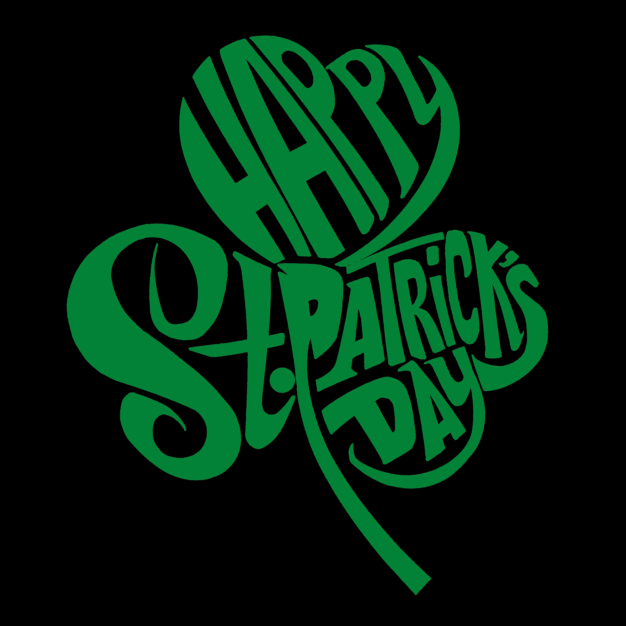 LA Pop Art St. Patrick's Day Shamrock - Men's Word Hooded Sweatshirt