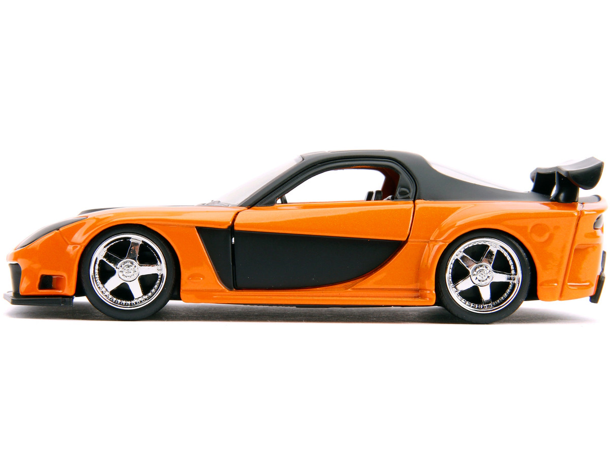 Jada Han's Mazda RX-7 RHD (Right Hand Drive) Orange Metallic and Black "25 Years of Fast & Furious" "The Fast