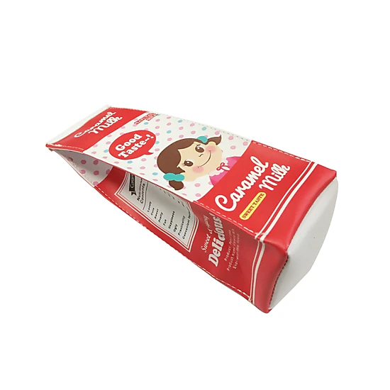 Wrapables PU Leather Milk Carton Pencil Pouches (Set of 2)