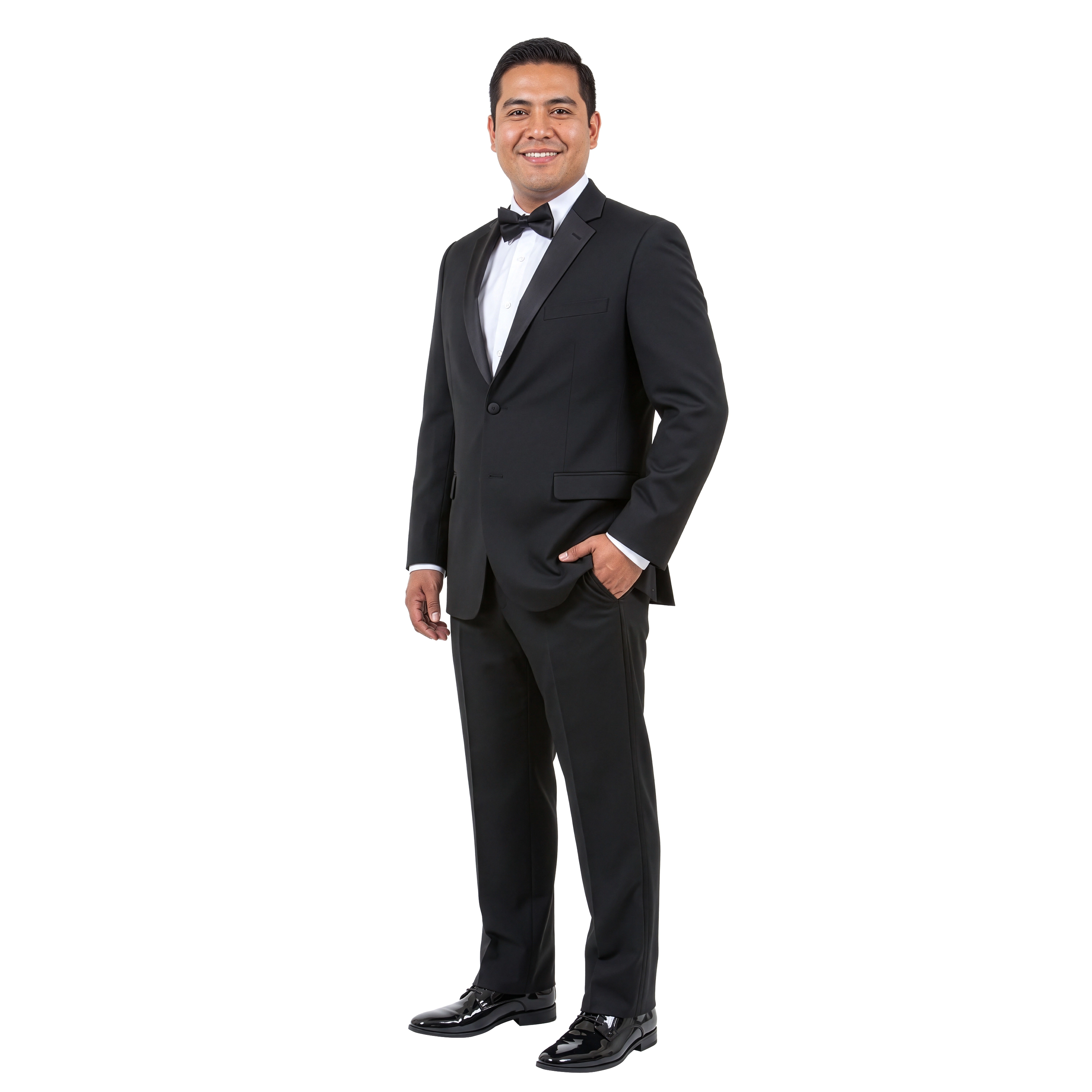 Bryan Michaels Mens 2pc Tuxedo Set w/ Satin Notch Lapel, Available Regular and Slim Fit