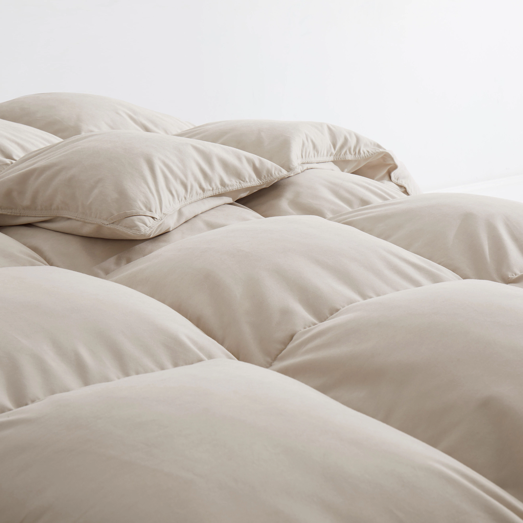 PEACENEST Winter Warm Feather Fiber Comforter Plush Cozy Bedding Insert