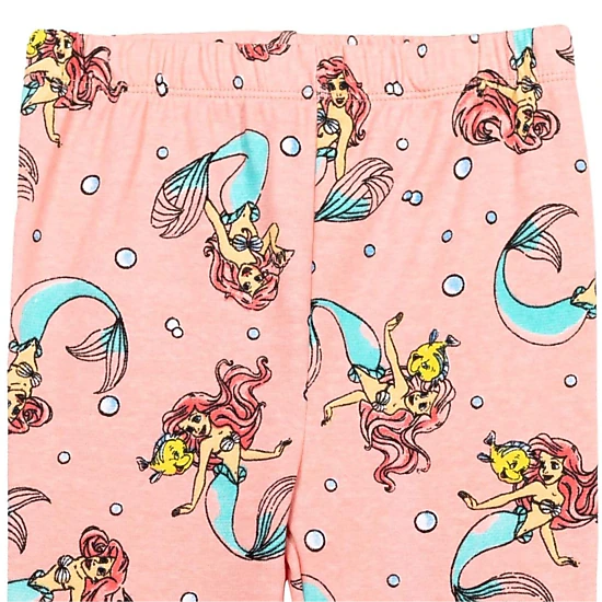 Disney The Little Mermaid Princess Ariel Girls' Glitter T-Shirt and Leggings Set