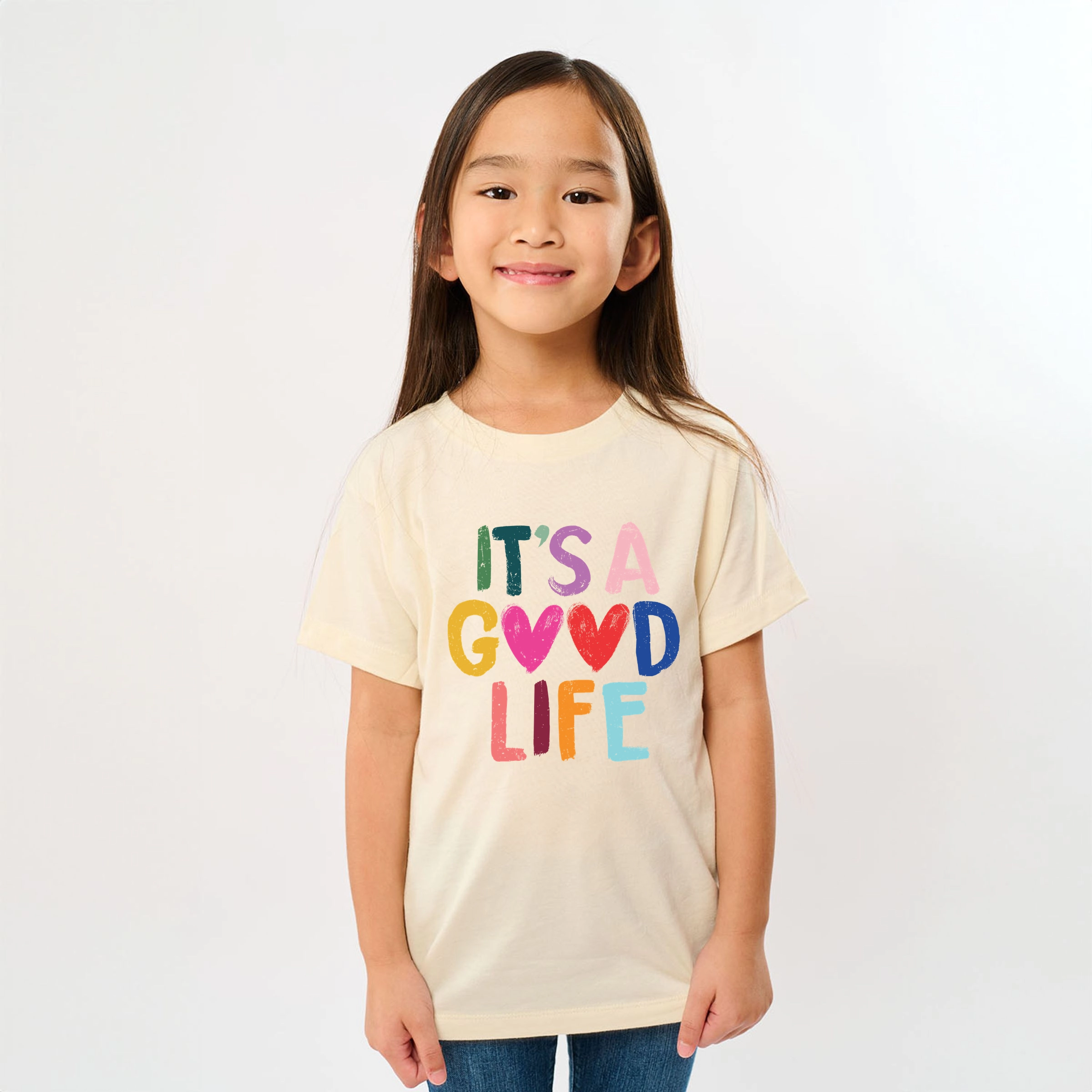 The Juniper Shop - It's A Good Life Hearts Youth Short Sleeve Graphic T-Shirt