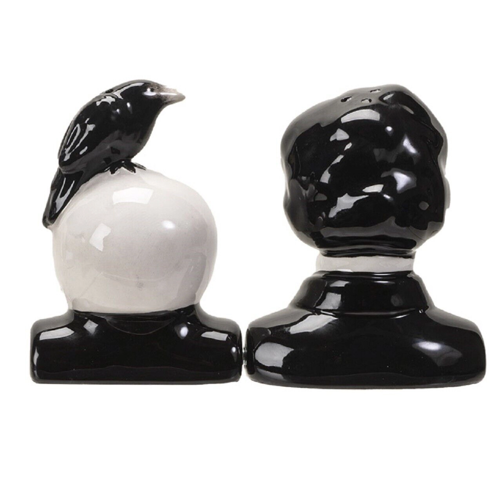Pacific Giftware Edgar Allen Poe Salt and Pepper Shaker Set 3 Inch Multicolor