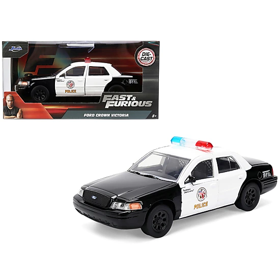 Jada Ford Crown Victoria "LAPD (Los Angeles Police Department) Black and White "The Fast and the Furious"