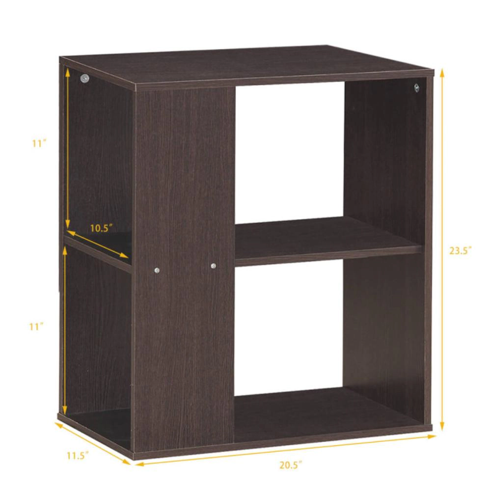 Hivvago Contemporary 3-Tier Accent Table with Storage and Leveling Feet