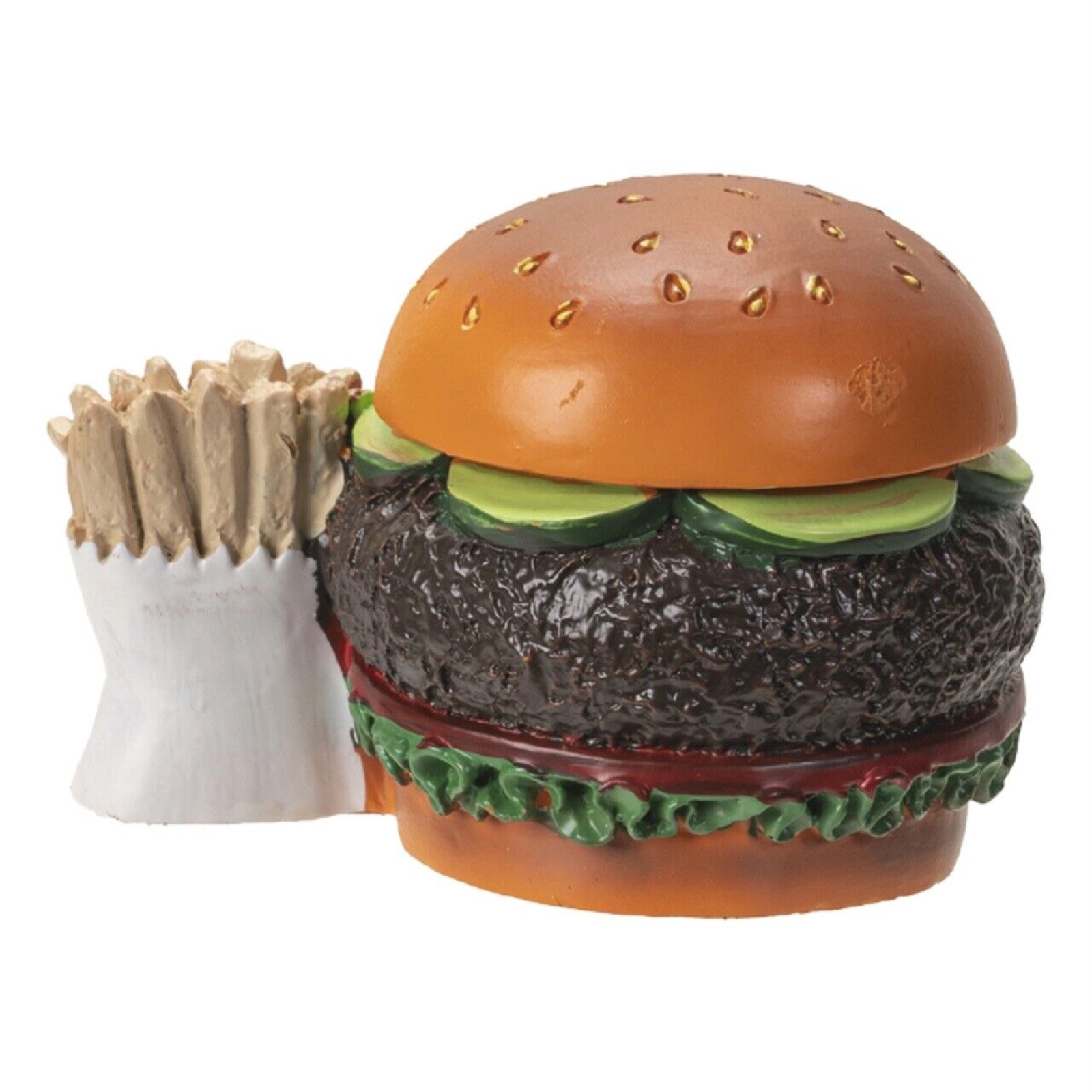 Pacific Giftware Furrybones Burger and Fry Skeleton in Costume Figurine 3.2 Inch Multicolor