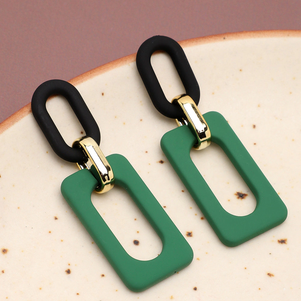 SOHI Women's Chainlink Drop Earrings