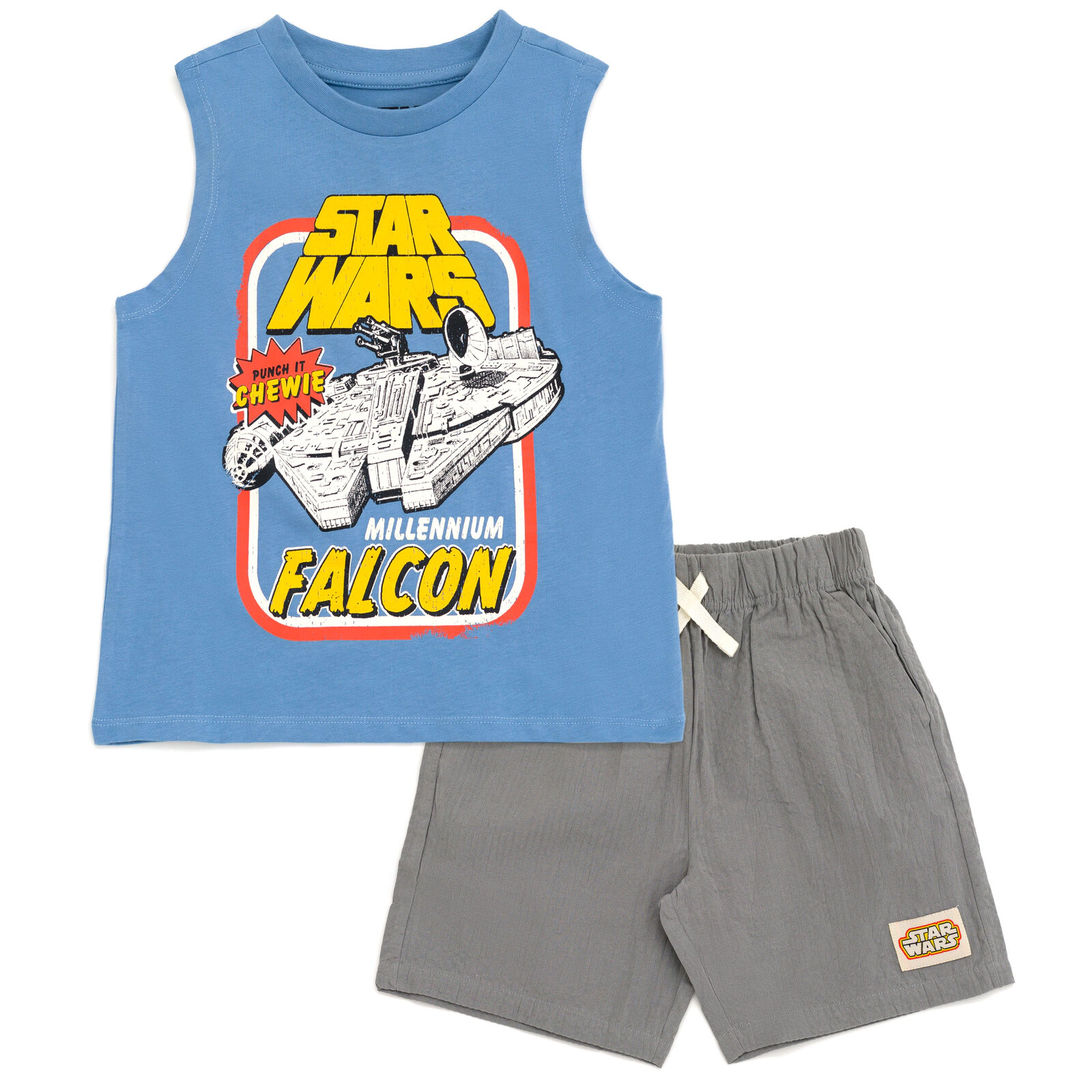 Star Wars Millennium Falcon Boys' Sleeveless 2-Piece Tank Top and Shorts Set