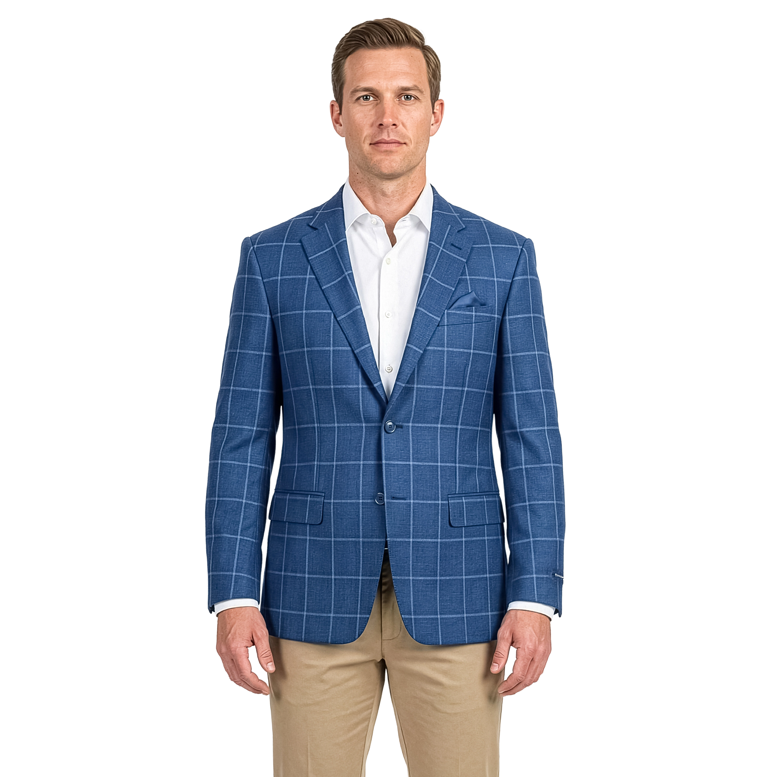 ZeGarie Mens Regular Fit Windowpane Sport Coat