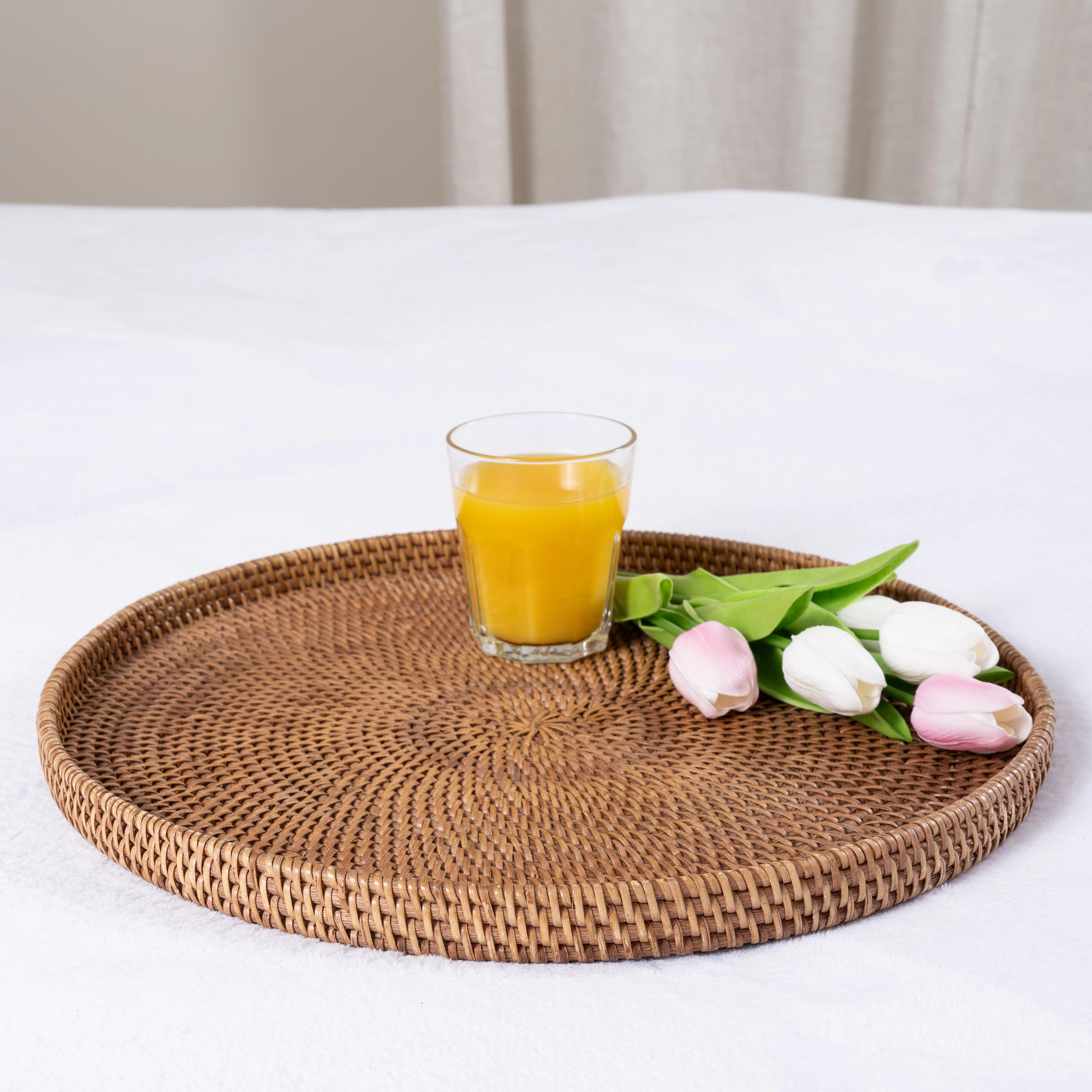 Saboga Home™ Round Flat Tray