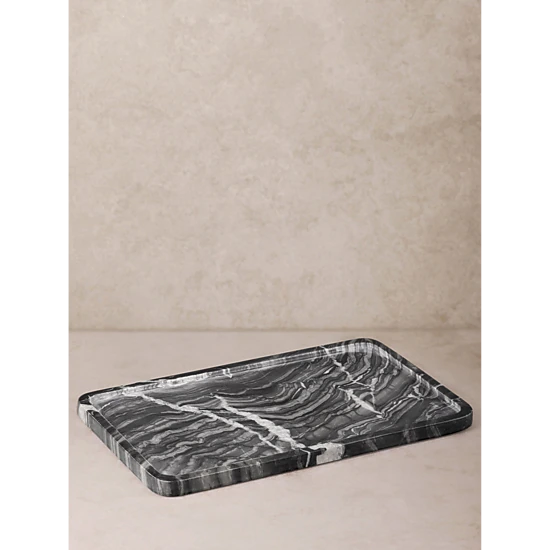 GAURI KOHLI Frontier Black Marble Tray