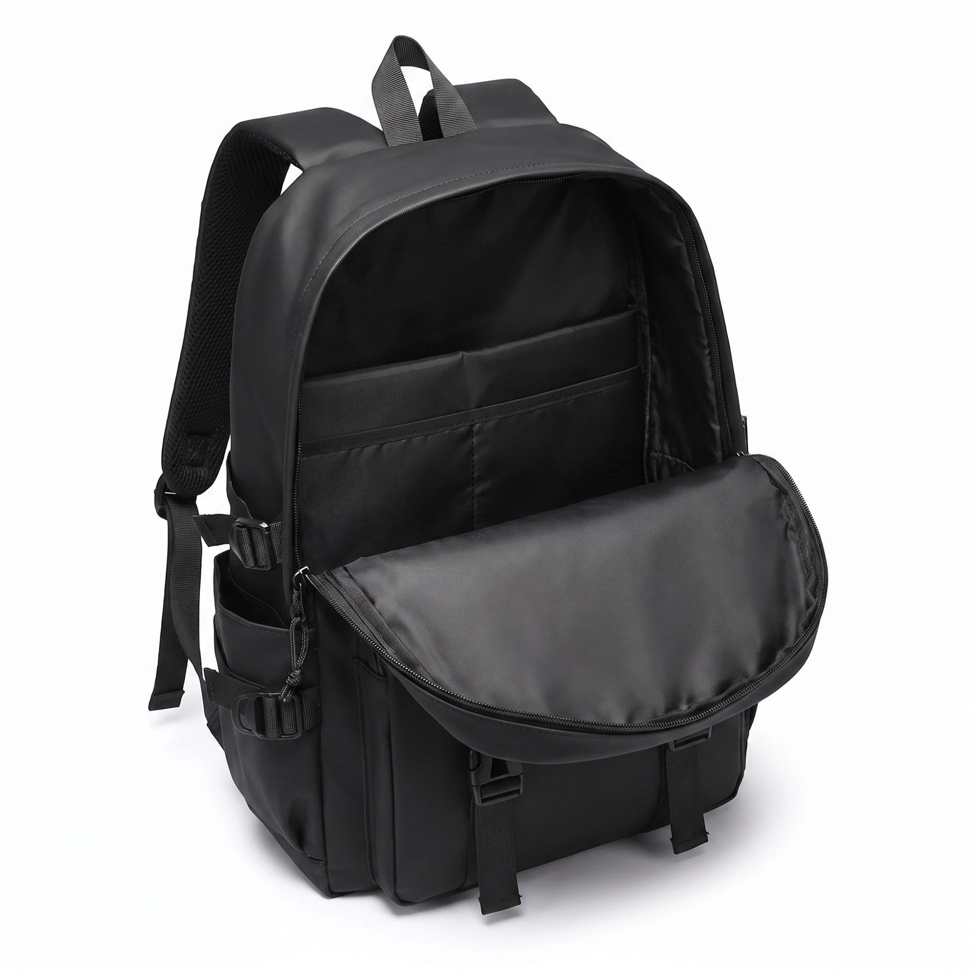 Alilang Women's Multi-Pocket Utility Backpack with Buckle Straps, Side Pockets and Padded Shoulder Straps