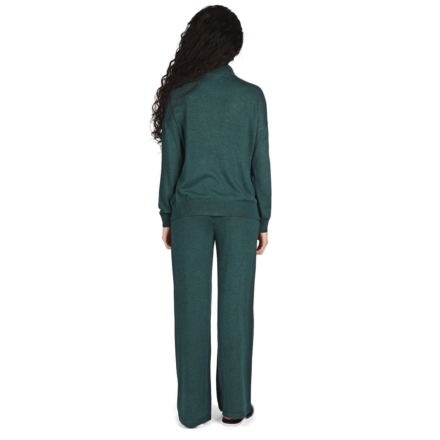MeMoi Women's Turtleneck Sweater and Knit Pants Lounge Set