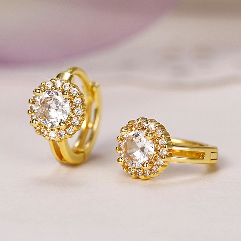 Dainty Cubic Zirconia Hoop Earrings for Women Statement Accessories