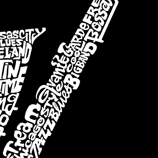 LA Pop Art Men's Word Art T-Shirt - Sax